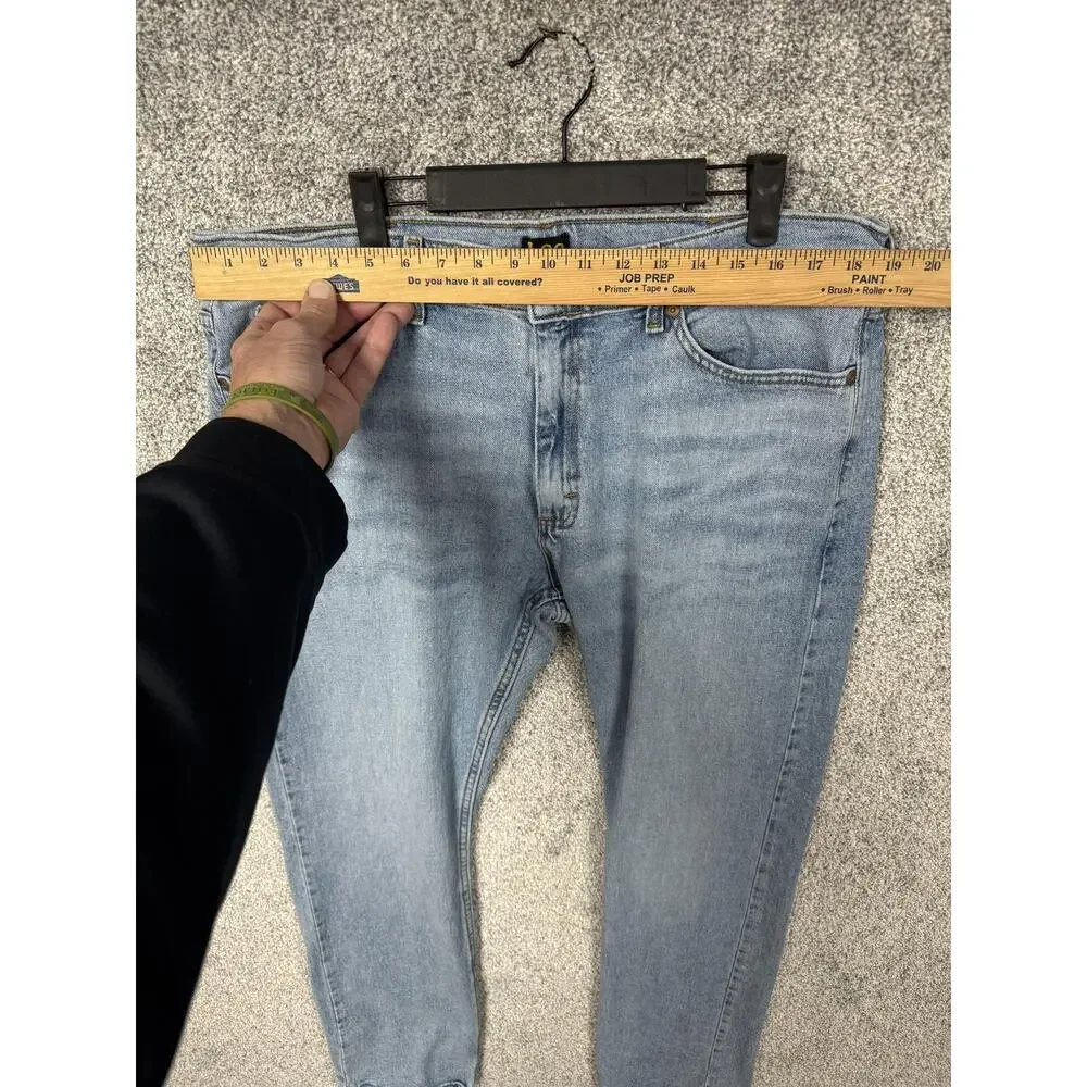 Lee Slim Fit Jeans Mens 38x32 Blue Tapered Leg Stretch Denim Casual 38x34 Tag